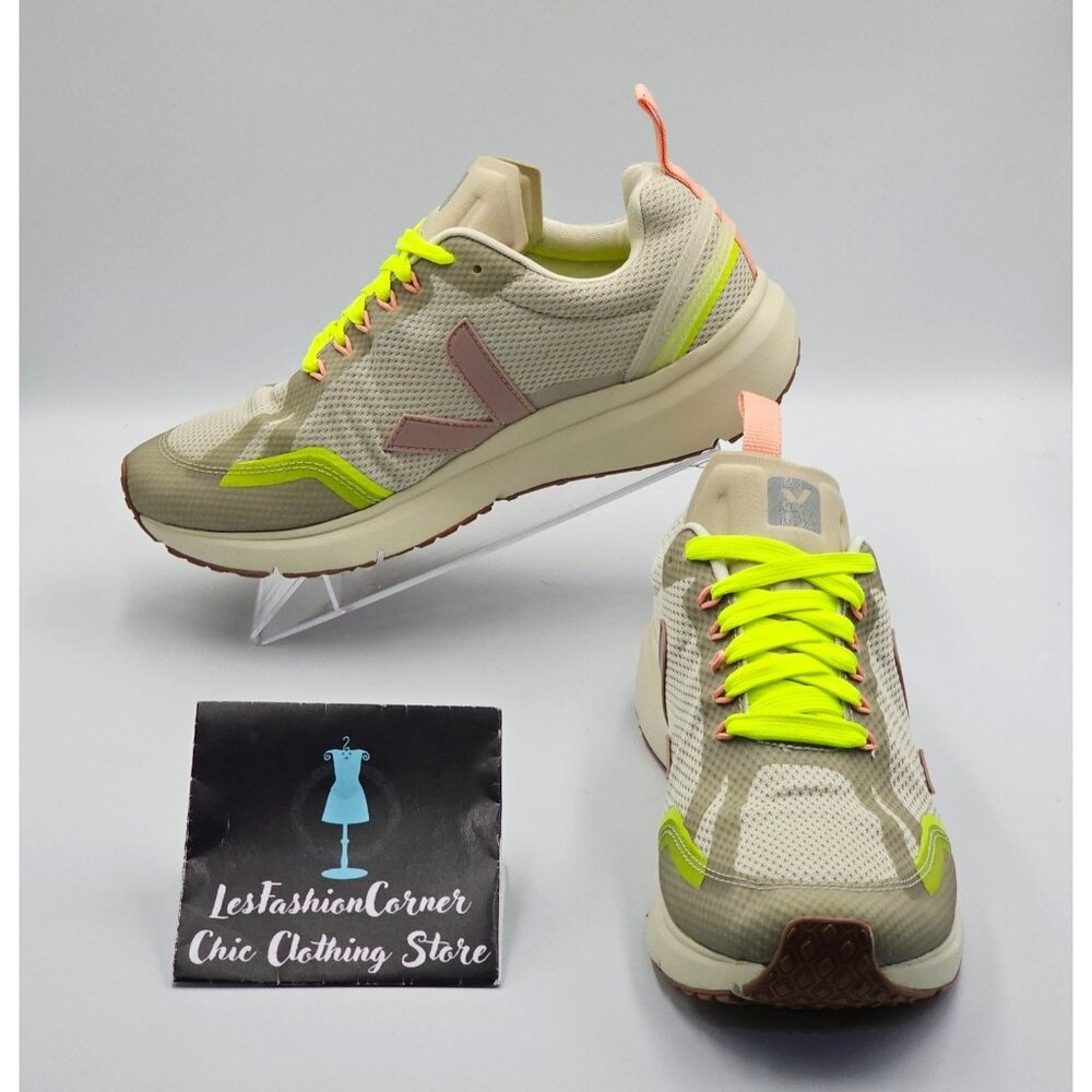 VEJA Women's Natural Babe Jaune Fluo Condor 2 Alveomesh  Running Shoes Sz 10 251
